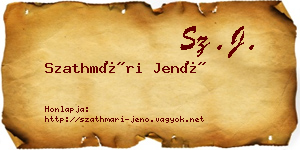 Szathmári Jenő névjegykártya